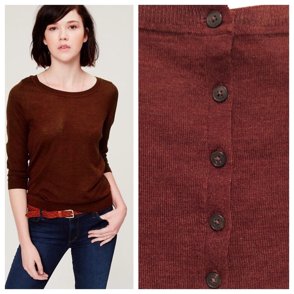 LOFT Button Back Sweater